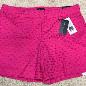 Hot pink eyelet shorts